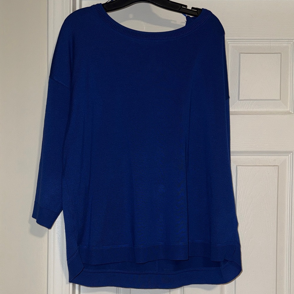 Cable & Gauge Blue Women's Sweater New With Tags 1X